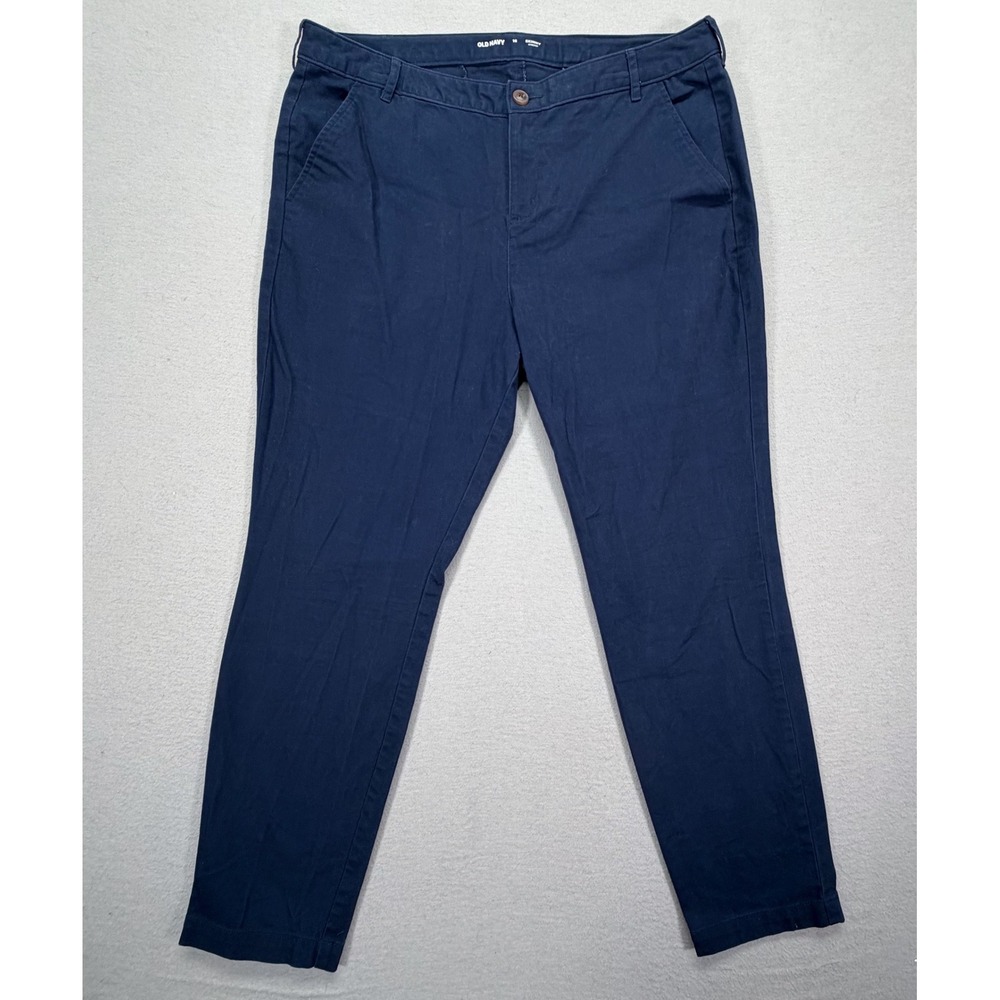 Old Navy Womens‎ Pants Skinny Stretch Navy Blue Chino Trousers 16